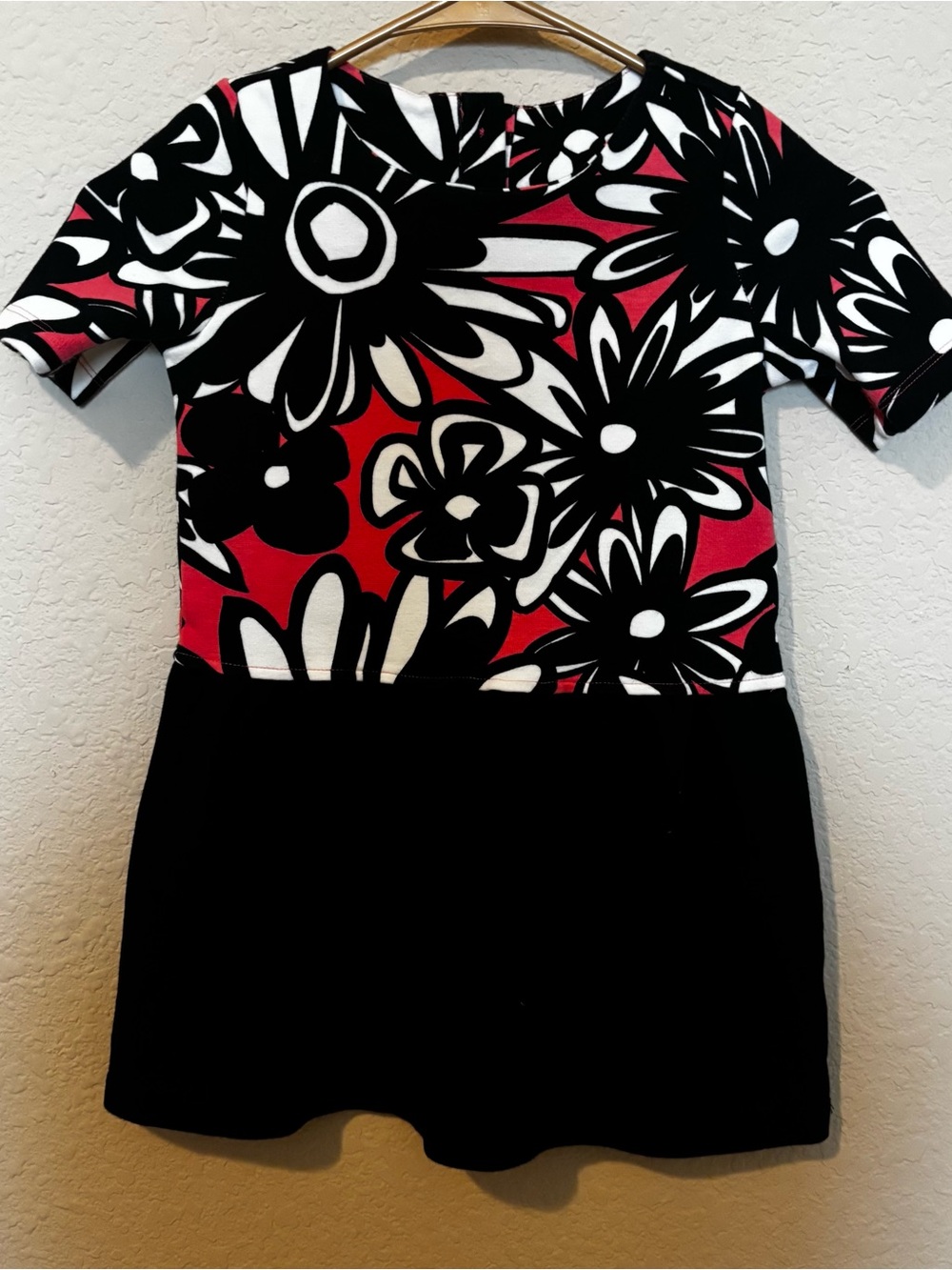 Gymboree Kitty In Pink Black Pink White Daisy Dress Size 5